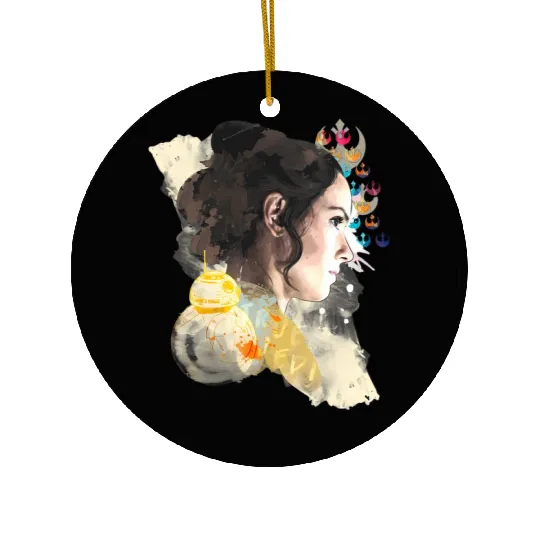 Star Wars The Rise Of Skywalker Rey Collage Ceramic Ornaments, Disney