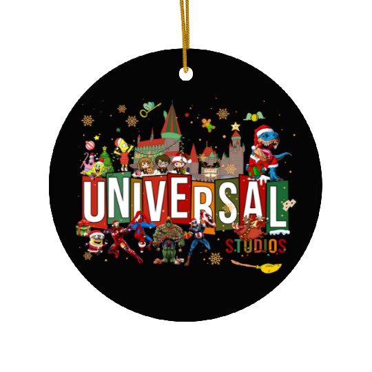 Universal Studios Christmas Ceramic Ornaments, Disneyland Christmas