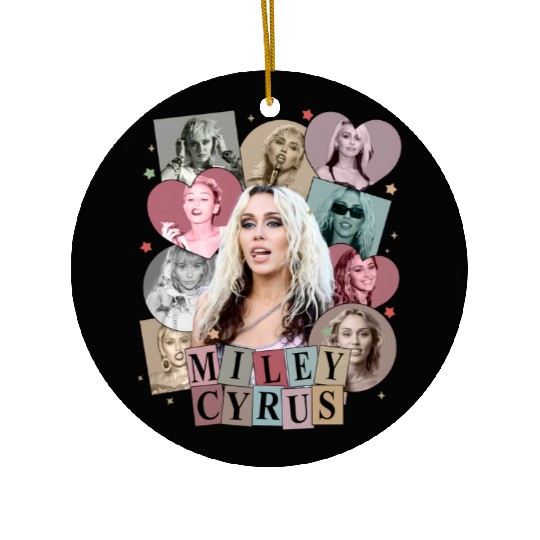 Miley Cyrus Eras Tour Ceramic Ornaments, Vintage Miley Cyrus Ceramic Ornaments