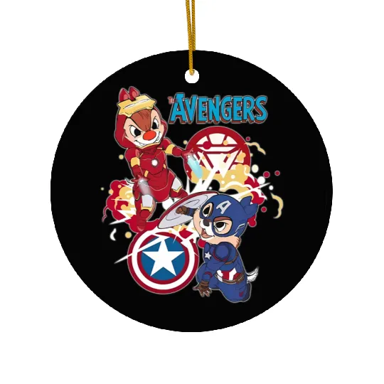 Disney Chip And Dale Avengers Ceramic Ornaments, Chip And Dale Ceramic Ornaments