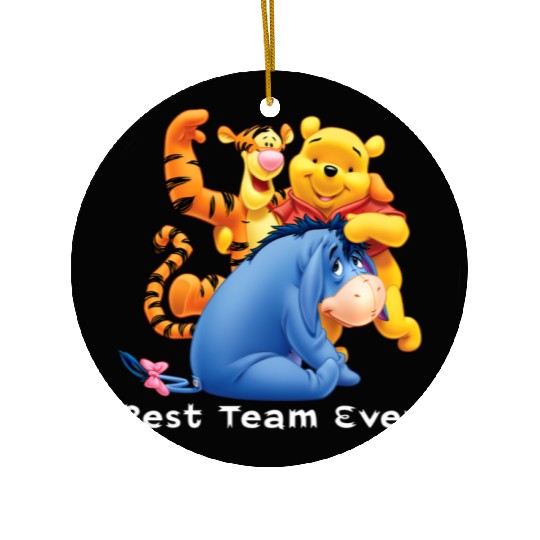 Disney Best Team Ever Ceramic Ornaments, Disneyworld Eeyore Winnie The Pooh Tiger Ceramic Ornaments, Animal Kingdom Ceramic Ornaments