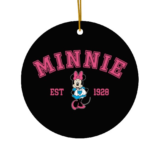 Minnie Est 1928 Ceramic Ornaments, Disney Ceramic Ornaments, Minnie Mouse Ceramic Ornaments, Disney Fan Gift