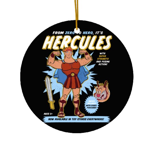 Vintage Disney Hercules Action Figure Poster Ceramic Ornaments