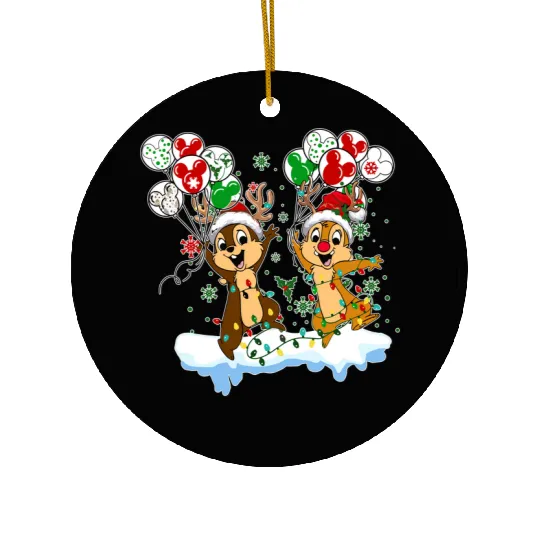 Disney Chip And Dale Christmas, Chip And Dale Ceramic Ornaments