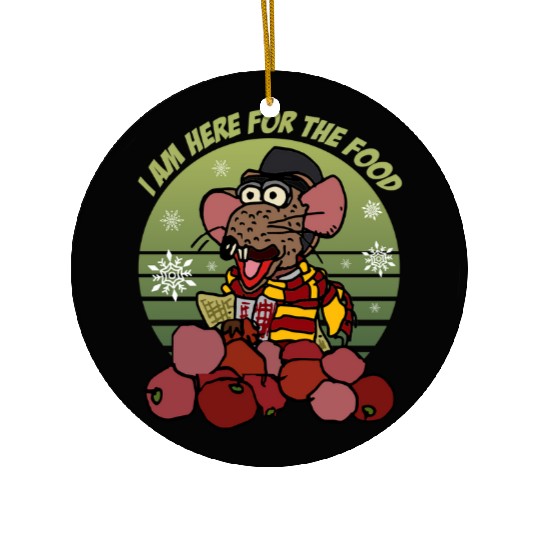 Rizzo the Rat I Am Here For The Food  Ceramic Ornaments, Disney The Muppet Christmas Carol Ceramic Ornaments