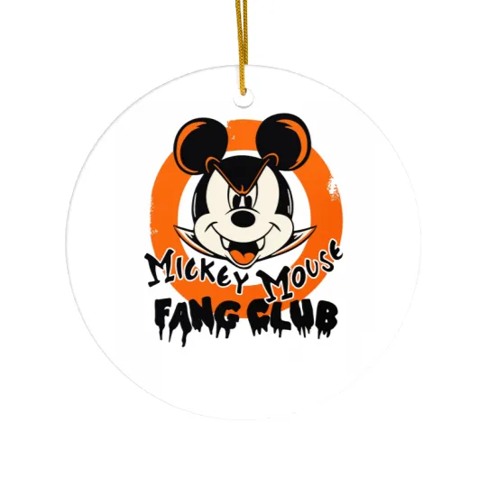 Mickey Mouse Vampire Fang Club Disney Halloween Night Party Ceramic Ornaments