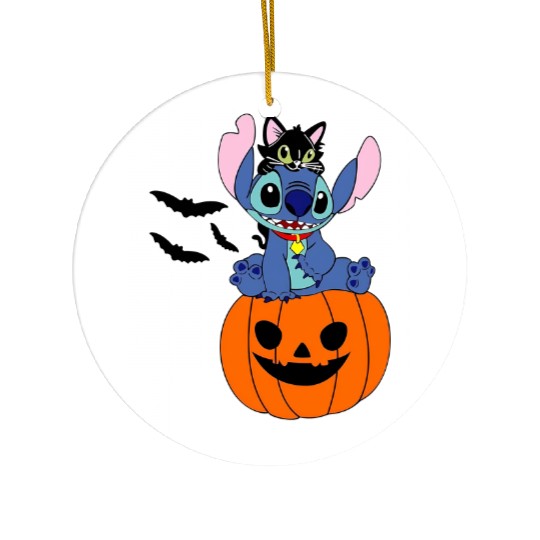 Stitch Halloween Disney Ceramic Ornaments, Disney Halloween Ceramic Ornaments