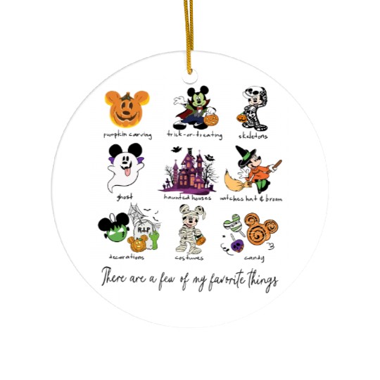 Disney Halloween Ceramic Ornaments, Disney Halloween Favorite Things Ceramic Ornaments