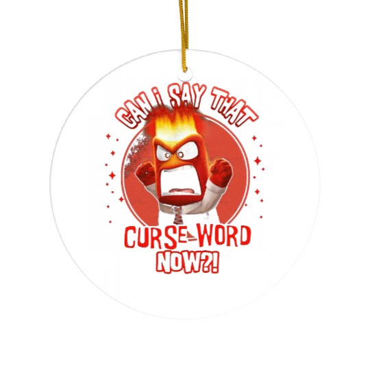Disney Inside Out Anger Curse Word Ceramic Ornaments, Anger Feeling Ceramic Ornaments