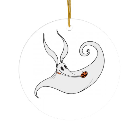 Disney Halloween Nightmare Before Christmas Zero Pumpkin Ceramic Ornaments