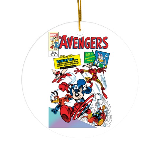 Disney 100 Mickey Mouse & Friends Avengers Comics Book Retro Ceramic Ornaments