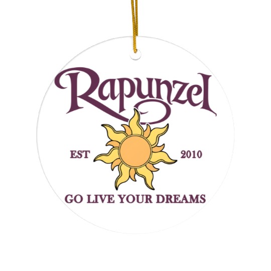 Disney Tangled Rapunzel Go Live Your Dream Ceramic Ornaments
