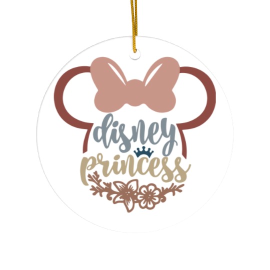 Princess Disney Floral Ceramic Ornaments, Disney Princess