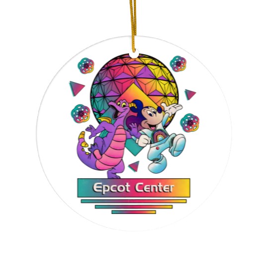 Disney Dragon Figment Ceramic Ornaments, Epcot Figment Ceramic Ornaments