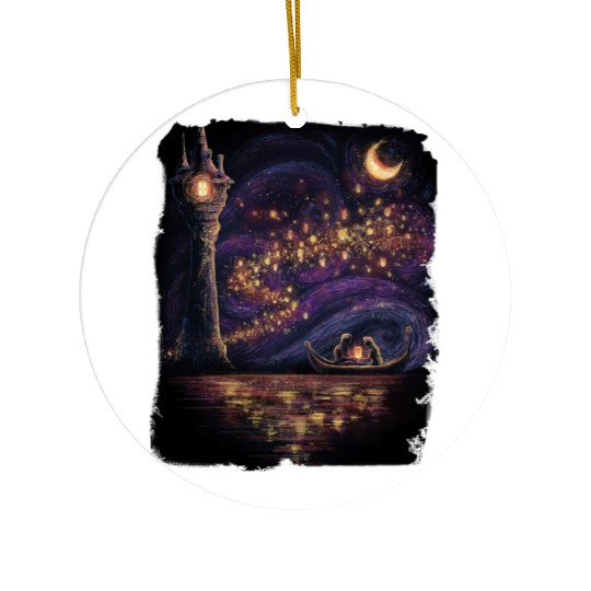 Vintage Tangled Rapunzel  Ceramic Ornaments, Disney Rapunzel Floral Ceramic Ornaments