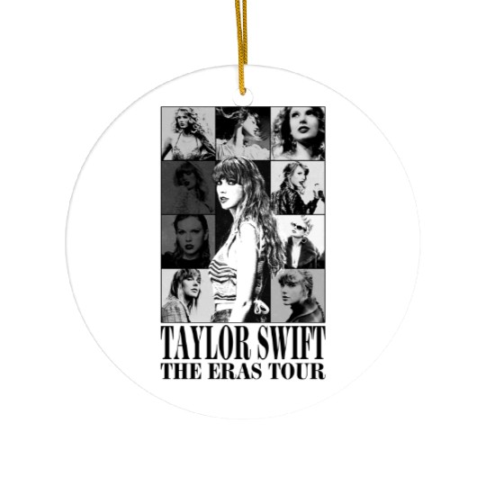 eras tour black and white Ceramic Ornaments