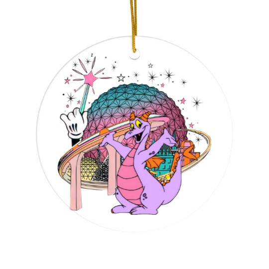 Disney Figment Ceramic Ornaments, Epcot Figment Ceramic Ornaments