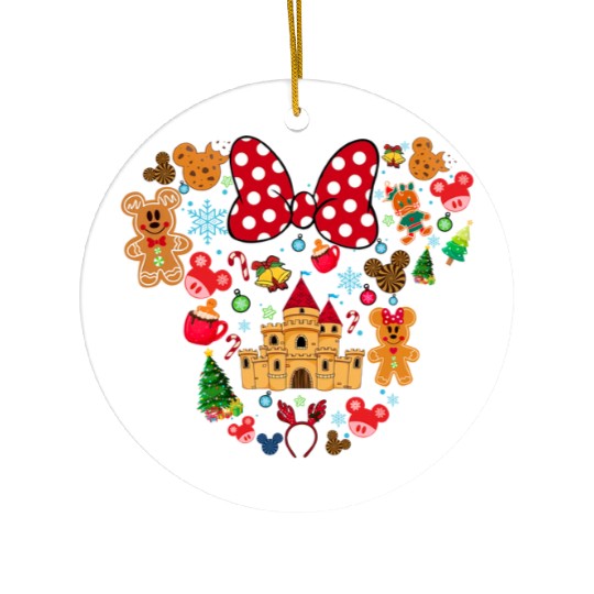 Disney Gingerbread Ceramic Ornaments, Mickey Christmas Ceramic Ornaments