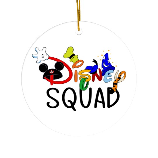 Disney Squad Ceramic Ornaments, Disney Trip Ceramic Ornaments
