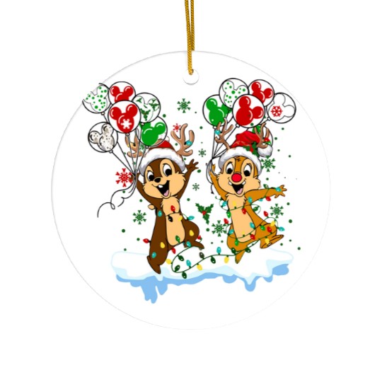 Disney Chip And Dale Christmas, Chip And Dale Ceramic Ornaments