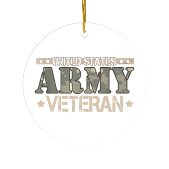 Army Veteran Ceramic Ornaments
