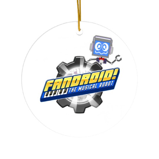 Fandroid Logo with Waving Fandroid Ceramic Ornaments