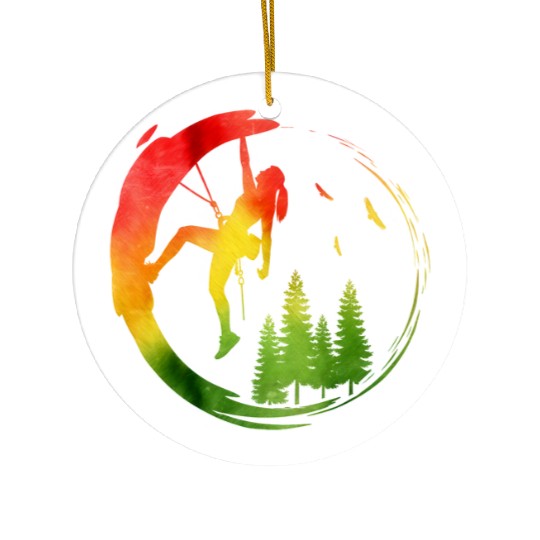 climb climbing rock climbing climber gift Ceramic Ornaments