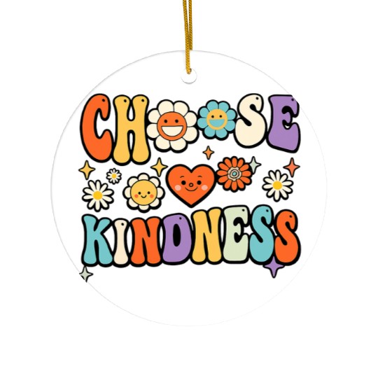 Retro Vintage Choose Kindness Lover Spiritual Ceramic Ornaments