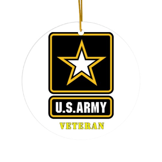 US Army Veteran Ceramic Ornaments