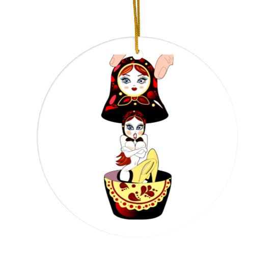 Surprise Russian Doll Ceramic Ornaments
