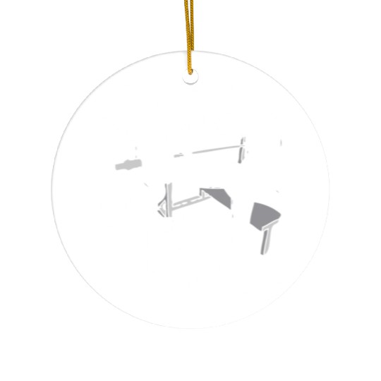 99 Problems But A Bench Ain't One Ceramic Ornaments