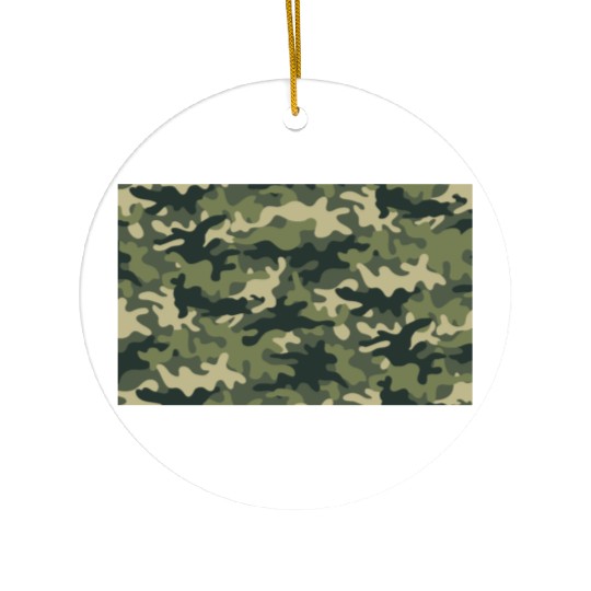 Camouflage pattern green Ceramic Ornaments