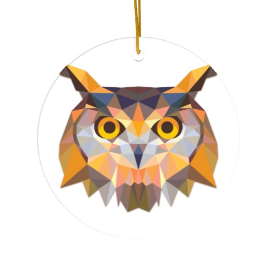 Polygonal Owl Ceramic Ornaments