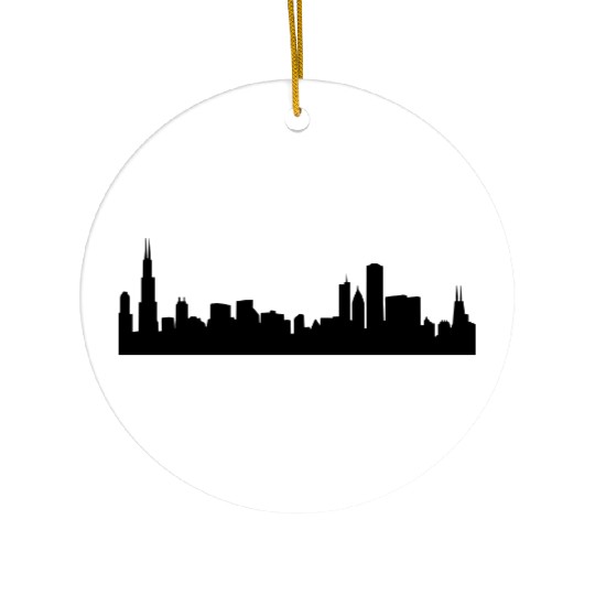 Chicago Skyline 2.0 Ceramic Ornaments