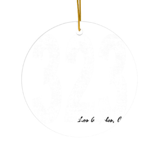 Vintage Los Angeles Area Code 323 Ceramic Ornaments