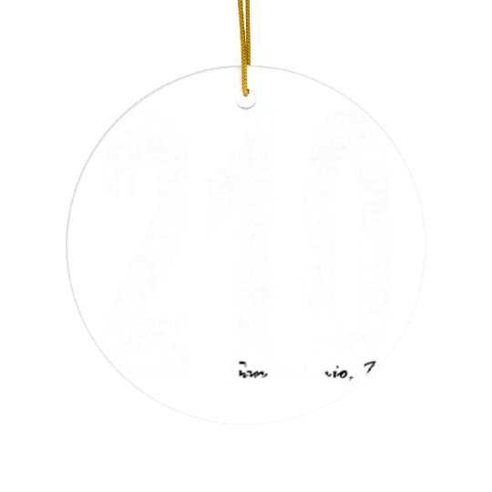 Vintage San Antonio Area Code 210 Ceramic Ornaments