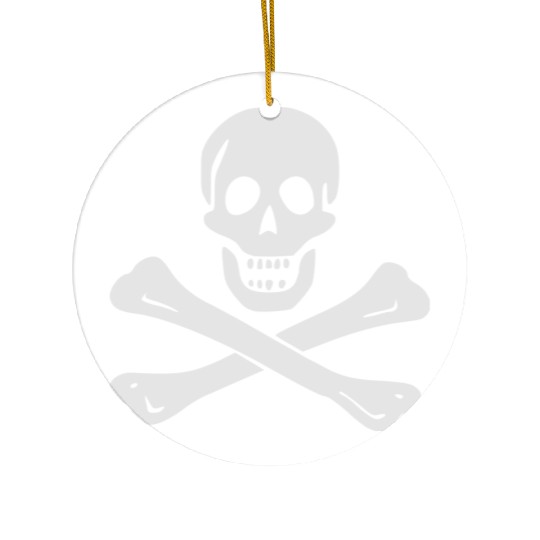 Skull and Crossbones Ceramic Ornaments