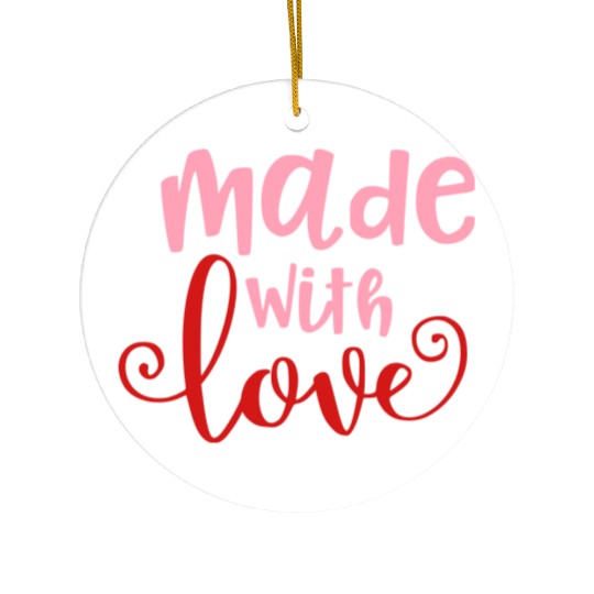 Made With Love Baby Infant Valentine Ceramic Ornaments