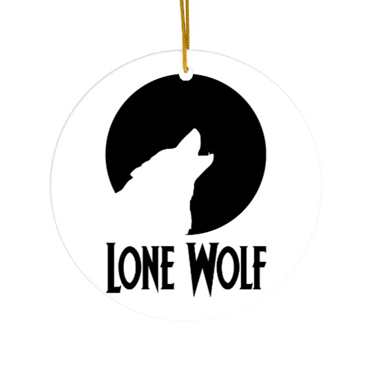 Lone Wolf Ceramic Ornaments