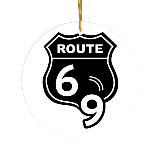 Route 66 Hell Highway 69 Ceramic Ornaments