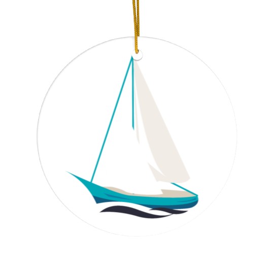 sailing boat Ceramic Ornaments