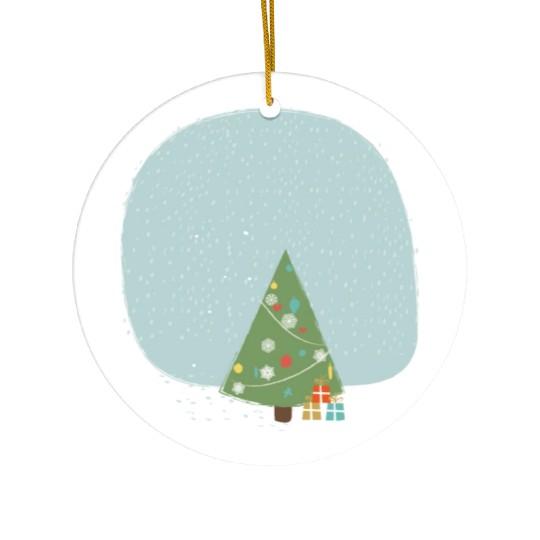 Snowflakes christmas tree Ceramic Ornaments