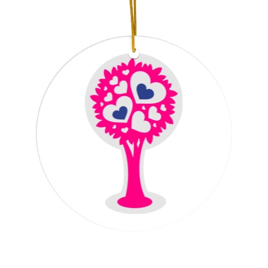 Heart Tree Ceramic Ornaments