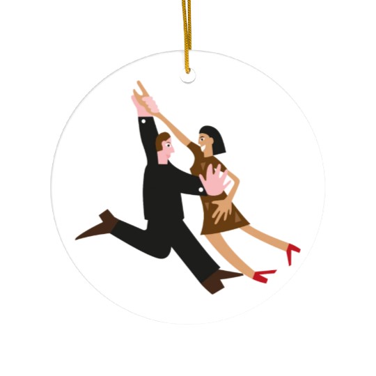 dancing couple Ceramic Ornaments