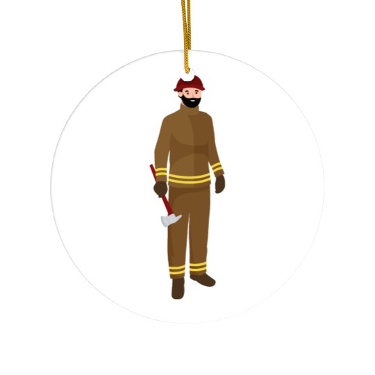 fire fighter Ceramic Ornaments