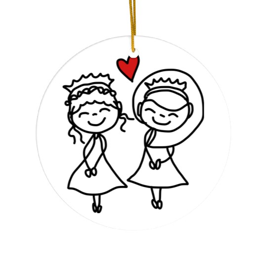 gay couple Ceramic Ornaments