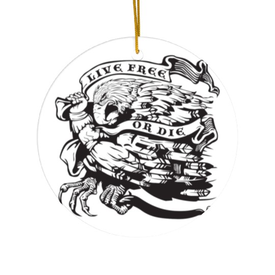 Live Free or Die Ceramic Ornaments