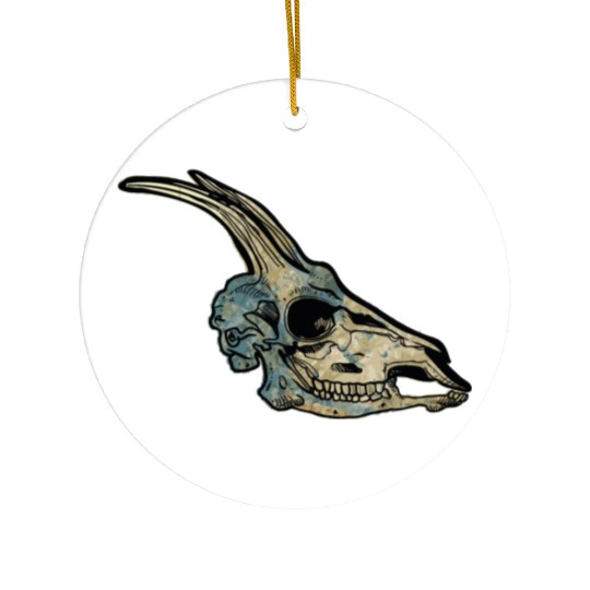 Capricorn skull Ceramic Ornaments