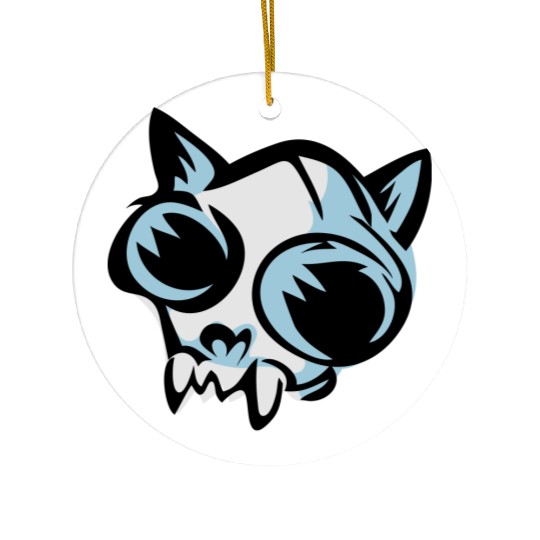 cat skull Ceramic Ornaments