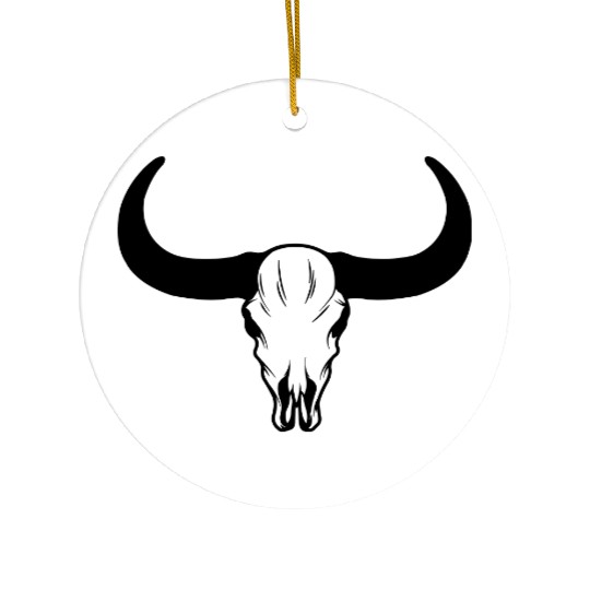 buffalo skull Ceramic Ornaments